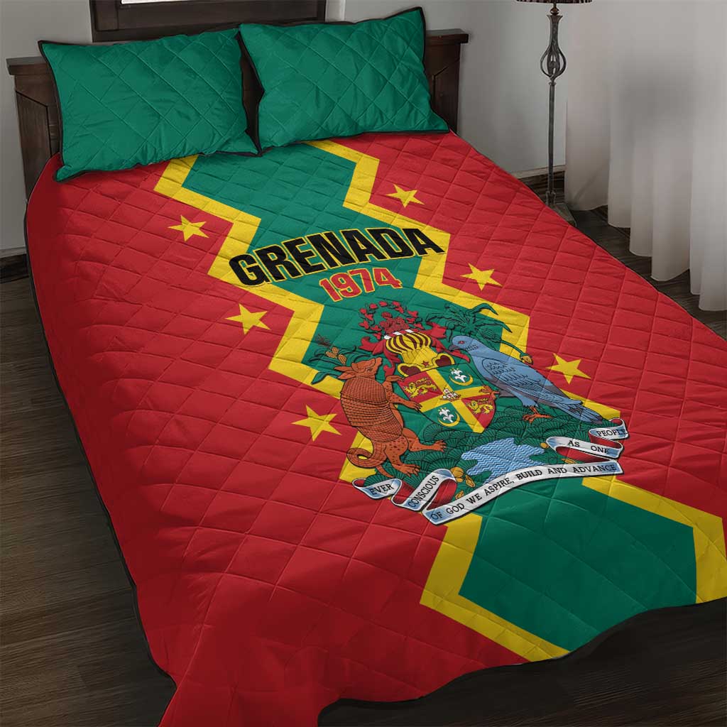 Grenada 1974 Quilt Bed Set Proud To Be Grenadian