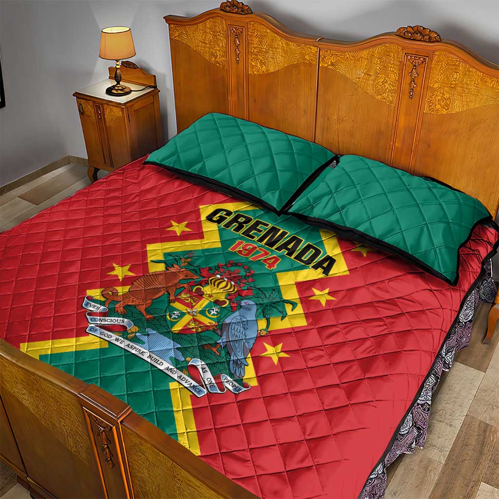 Grenada 1974 Quilt Bed Set Proud To Be Grenadian