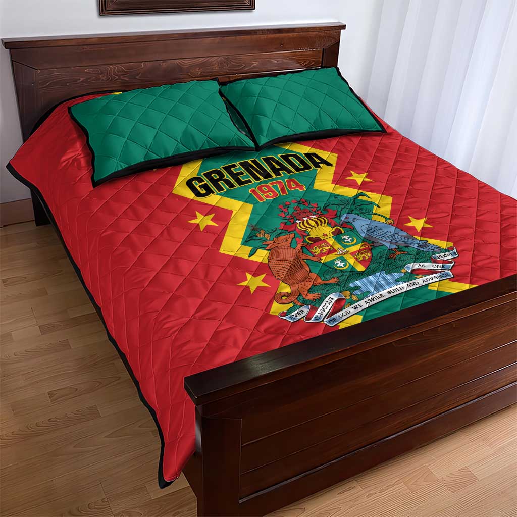 Grenada 1974 Quilt Bed Set Proud To Be Grenadian