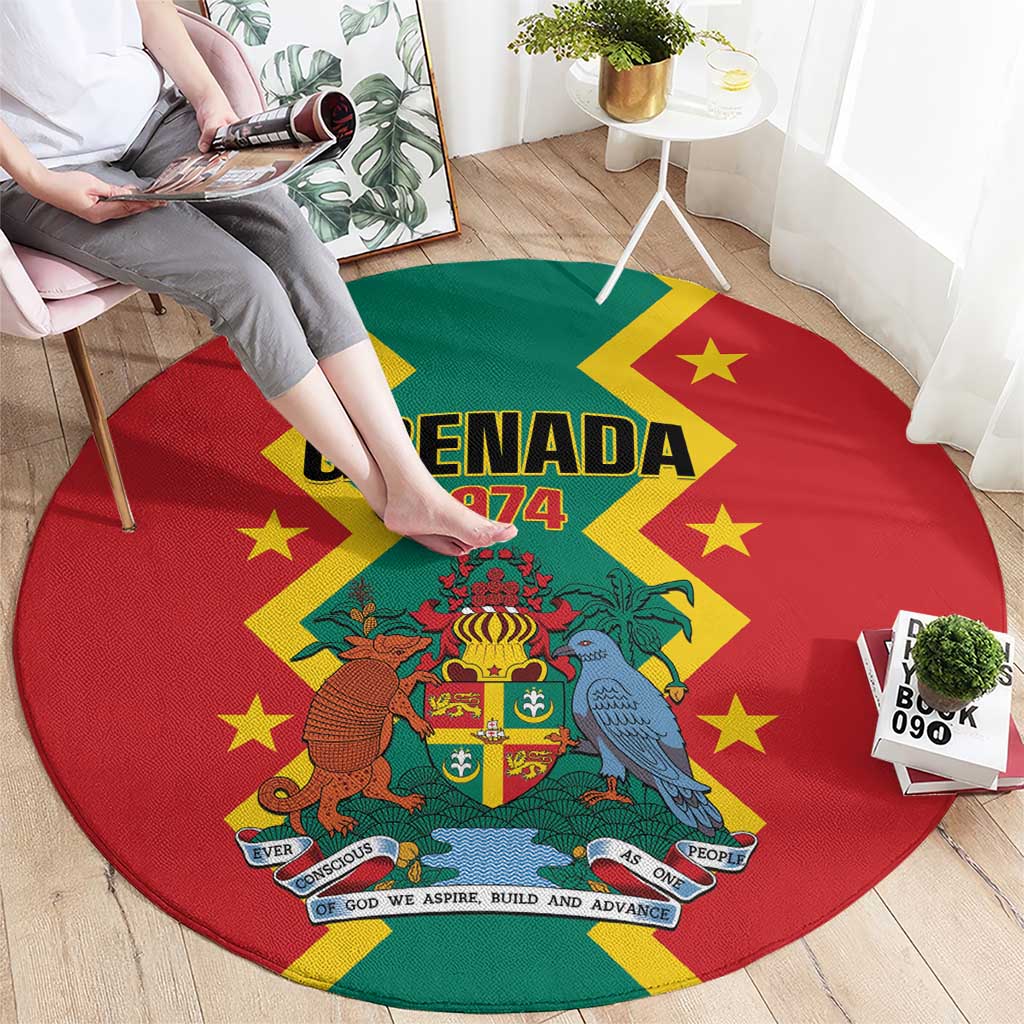 Grenada 1974 Round Carpet Proud To Be Grenadian