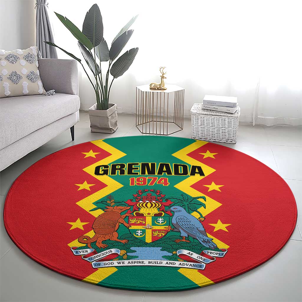 Grenada 1974 Round Carpet Proud To Be Grenadian