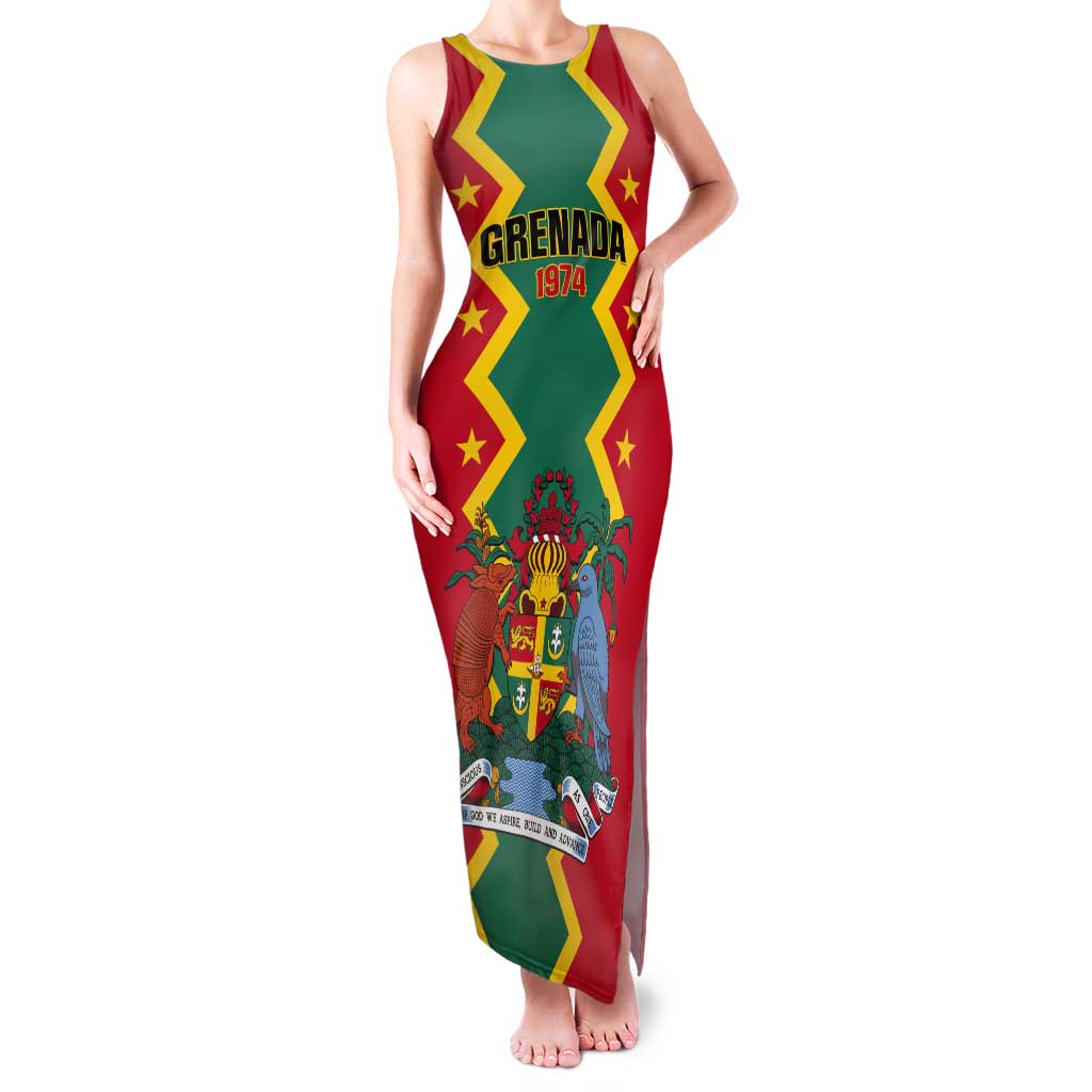 Personalized Grenada 1974 Tank Maxi Dress Proud To Be Grenadian