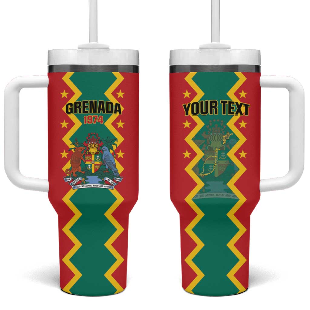 Personalized Grenada 1974 Tumbler With Handle Proud To Be Grenadian