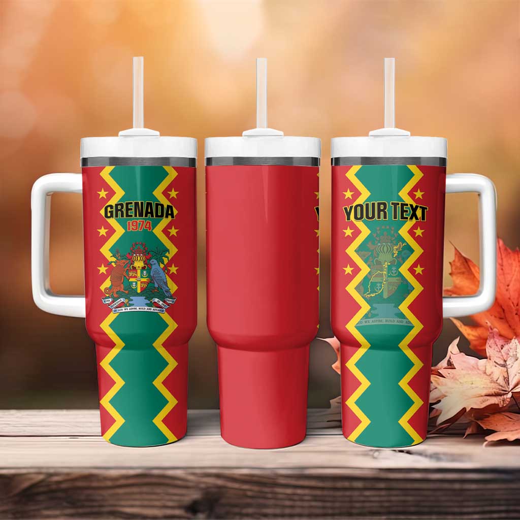 Personalized Grenada 1974 Tumbler With Handle Proud To Be Grenadian