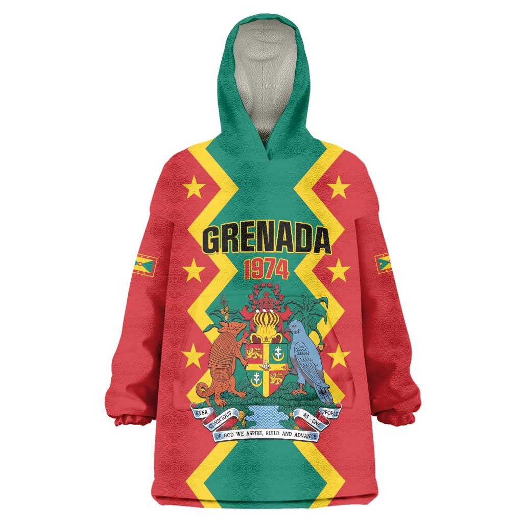 Personalized Grenada 1974 Wearable Blanket Hoodie Proud To Be Grenadian