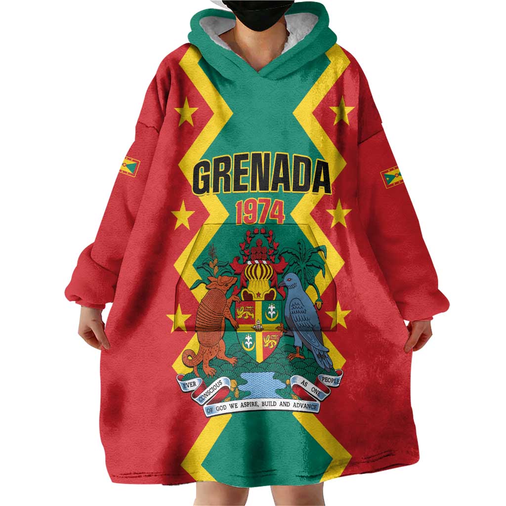 Personalized Grenada 1974 Wearable Blanket Hoodie Proud To Be Grenadian