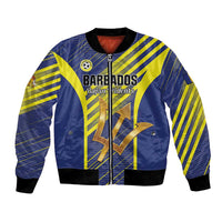Custom Barbados Football Bomber Jacket Go Champions Bajan Tridents