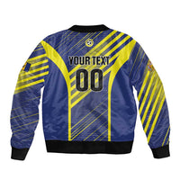 Custom Barbados Football Bomber Jacket Go Champions Bajan Tridents