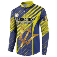 Custom Barbados Football Button Sweatshirt Go Champions Bajan Tridents
