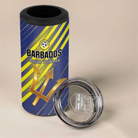 Custom Barbados Football 4 in 1 Can Cooler Tumbler Go Champions Bajan Tridents