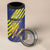Custom Barbados Football 4 in 1 Can Cooler Tumbler Go Champions Bajan Tridents