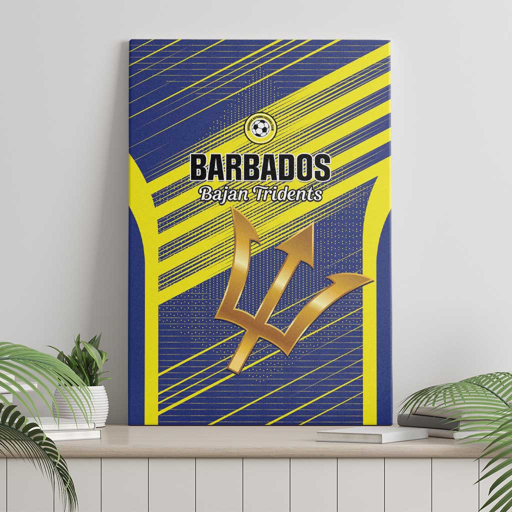 Barbados Football Canvas Wall Art Go Champions Bajan Tridents