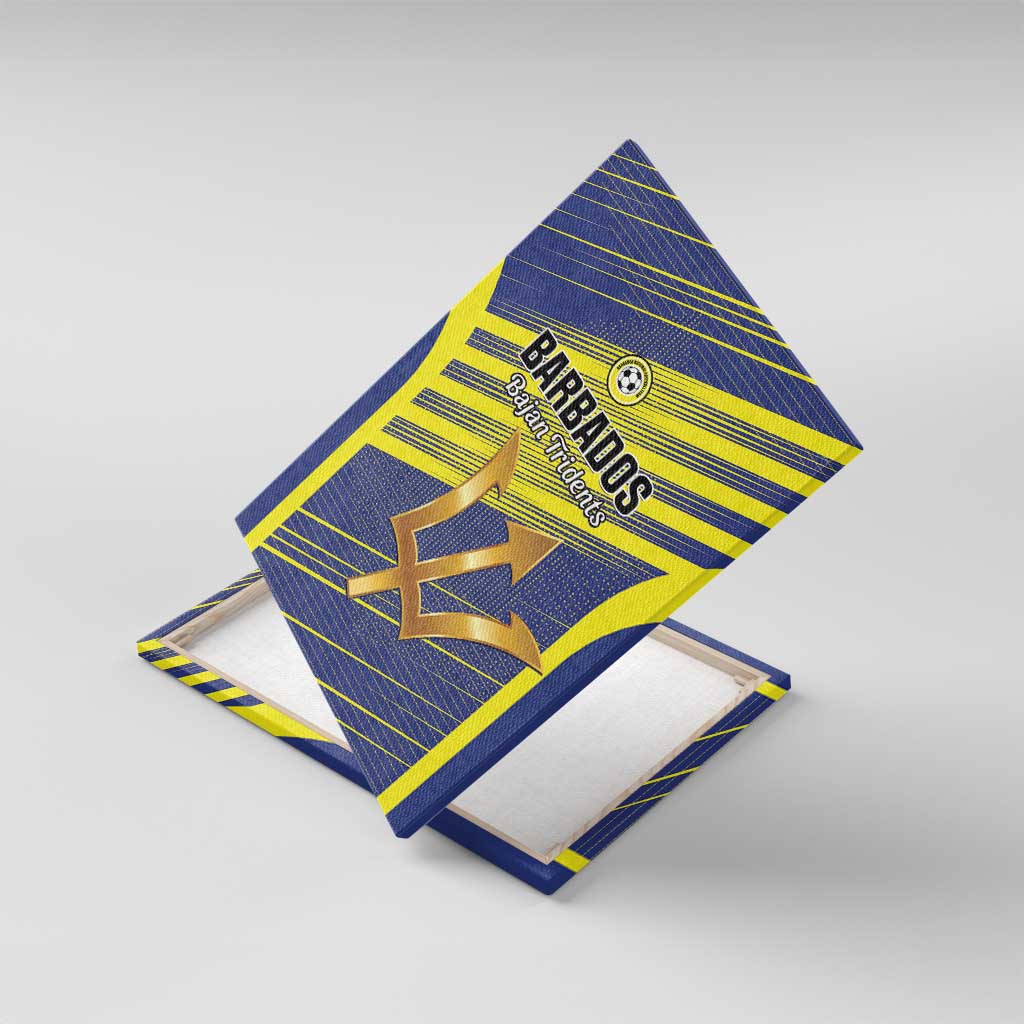 Barbados Football Canvas Wall Art Go Champions Bajan Tridents