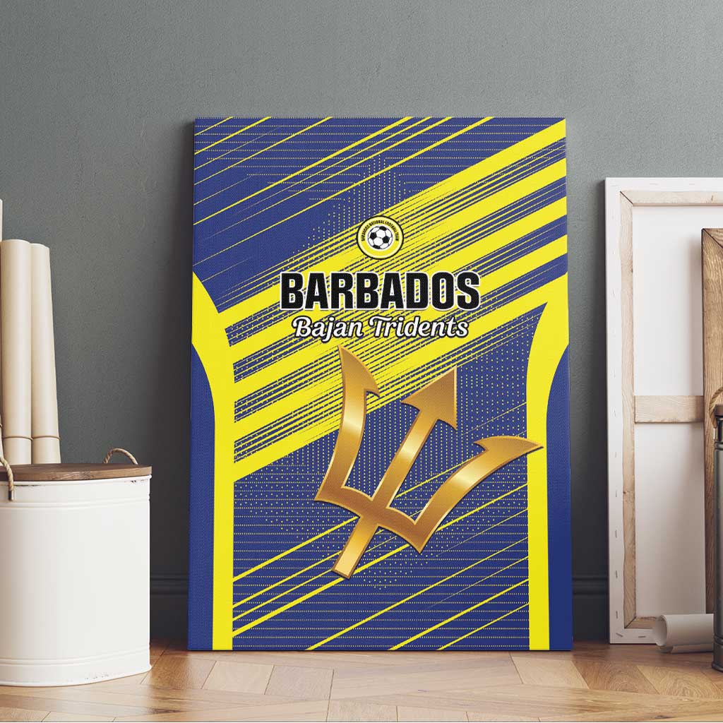 Barbados Football Canvas Wall Art Go Champions Bajan Tridents