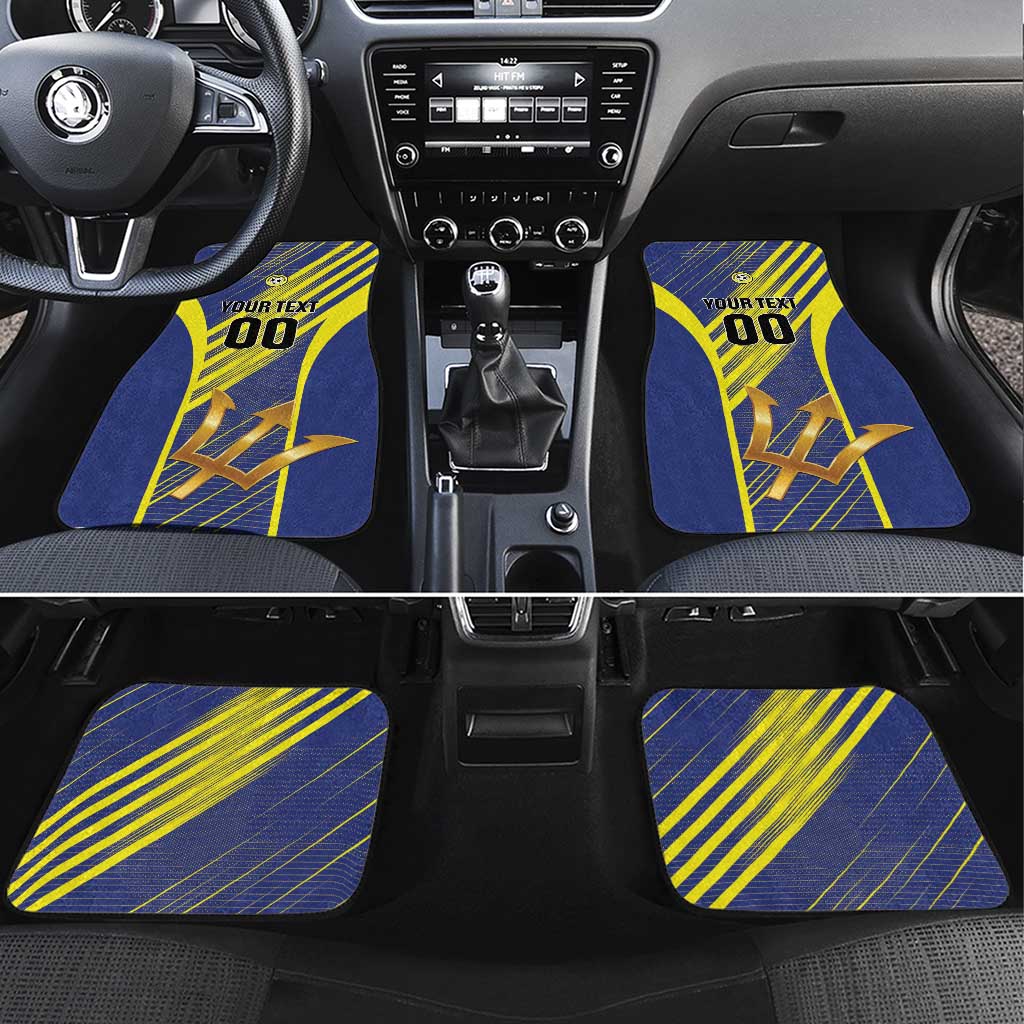 Barbados Football Car Mats Go Champions Bajan Tridents