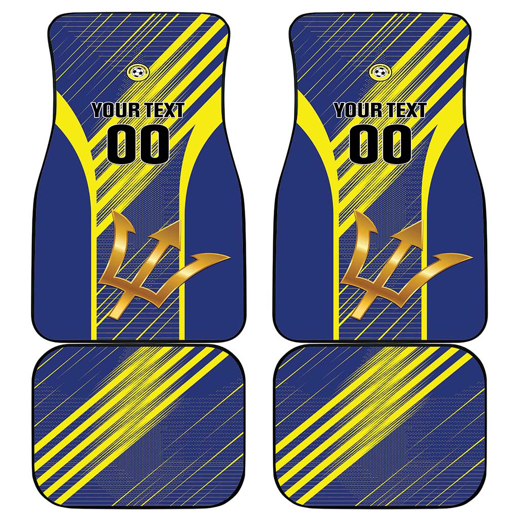 Barbados Football Car Mats Go Champions Bajan Tridents
