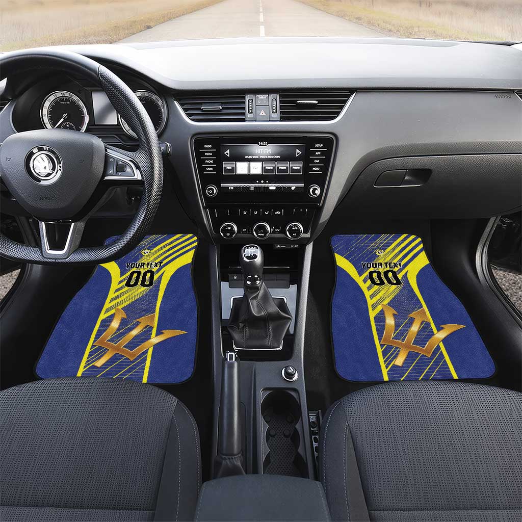 Barbados Football Car Mats Go Champions Bajan Tridents