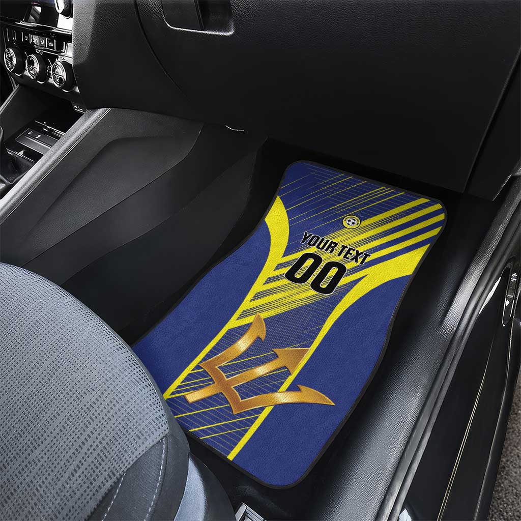 Barbados Football Car Mats Go Champions Bajan Tridents
