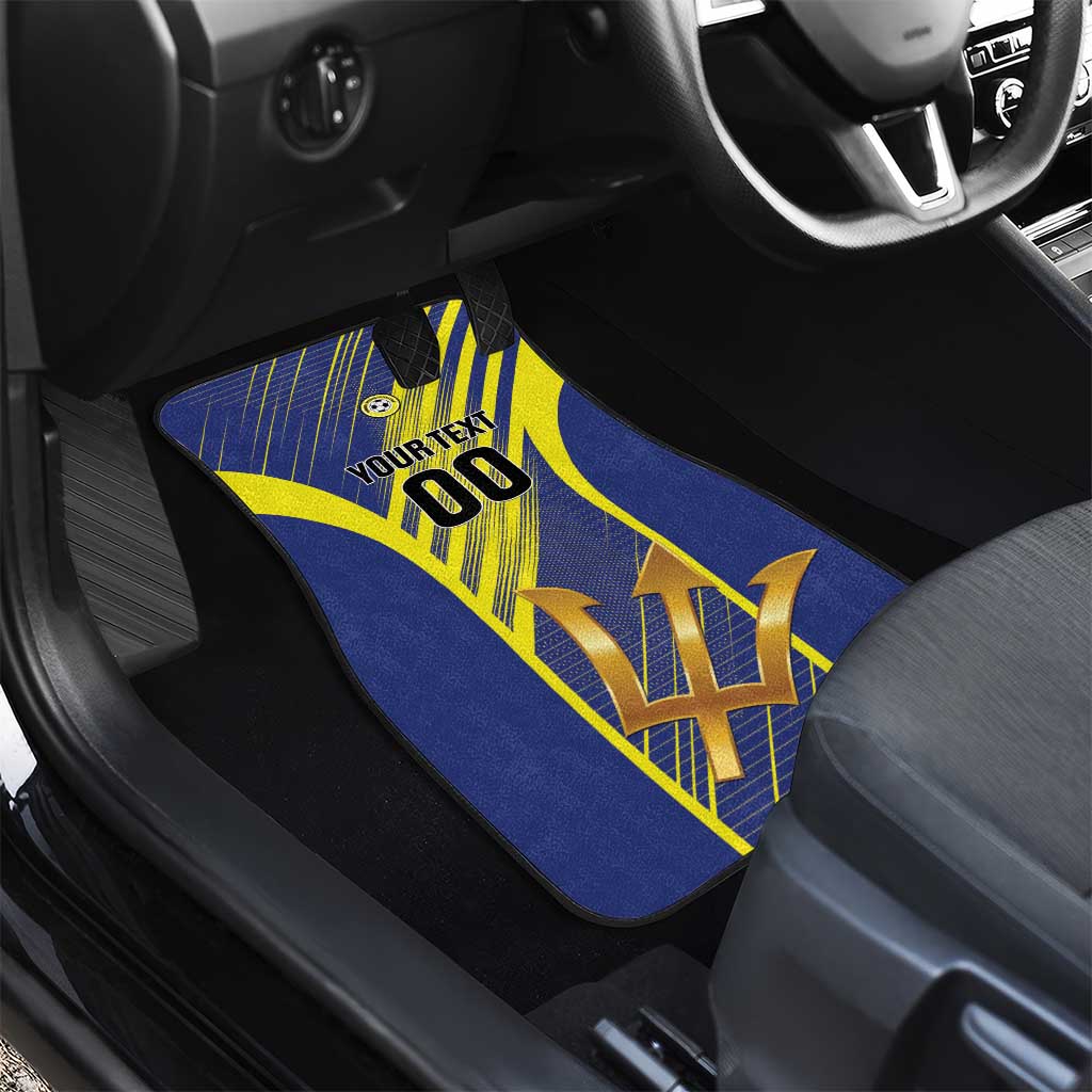 Barbados Football Car Mats Go Champions Bajan Tridents