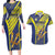 Custom Barbados Football Couples Matching Long Sleeve Bodycon Dress and Hawaiian Shirt Go Champions Bajan Tridents