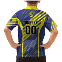 Custom Barbados Football Family Matching Mermaid Dress and Hawaiian Shirt Go Champions Bajan Tridents