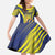 Custom Barbados Football Family Matching Mermaid Dress and Hawaiian Shirt Go Champions Bajan Tridents