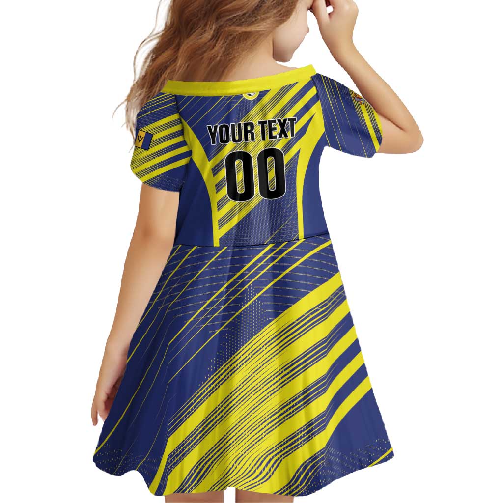 Custom Barbados Football Family Matching Mermaid Dress and Hawaiian Shirt Go Champions Bajan Tridents