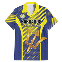 Custom Barbados Football Family Matching Mermaid Dress and Hawaiian Shirt Go Champions Bajan Tridents