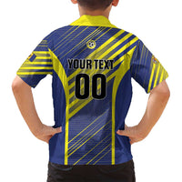 Custom Barbados Football Family Matching Puletasi and Hawaiian Shirt Go Champions Bajan Tridents