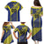 Custom Barbados Football Family Matching Puletasi and Hawaiian Shirt Go Champions Bajan Tridents