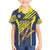 Custom Barbados Football Family Matching Short Sleeve Bodycon Dress and Hawaiian Shirt Go Champions Bajan Tridents