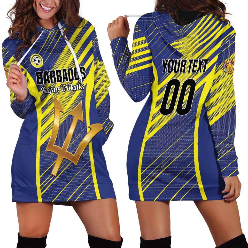 Custom Barbados Football Hoodie Dress Go Champions Bajan Tridents