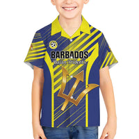 Custom Barbados Football Kid Hawaiian Shirt Go Champions Bajan Tridents