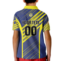 Custom Barbados Football Kid Polo Shirt Go Champions Bajan Tridents
