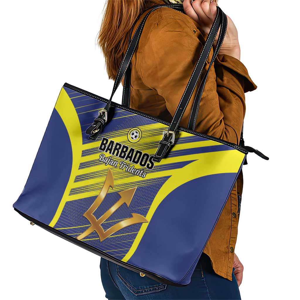 Barbados Football Leather Tote Bag Go Champions Bajan Tridents