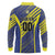 Custom Barbados Football Long Sleeve Polo Shirt Go Champions Bajan Tridents