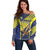 Custom Barbados Football Off Shoulder Sweater Go Champions Bajan Tridents