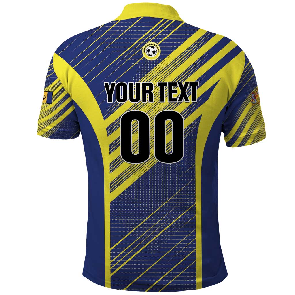 Custom Barbados Football Polo Shirt Go Champions Bajan Tridents