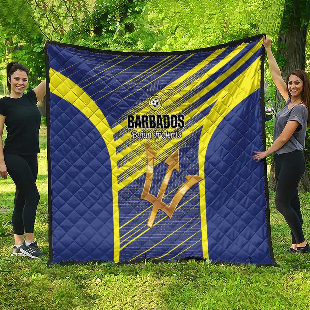 Barbados Football Quilt Go Champions Bajan Tridents