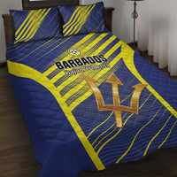 Barbados Football Quilt Bed Set Go Champions Bajan Tridents