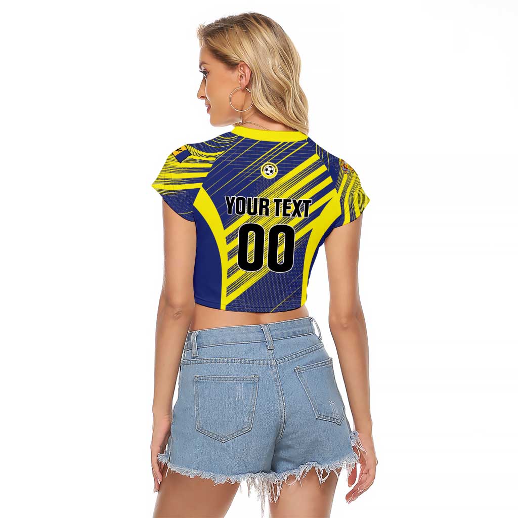 Custom Barbados Football Raglan Cropped T Shirt Go Champions Bajan Tridents