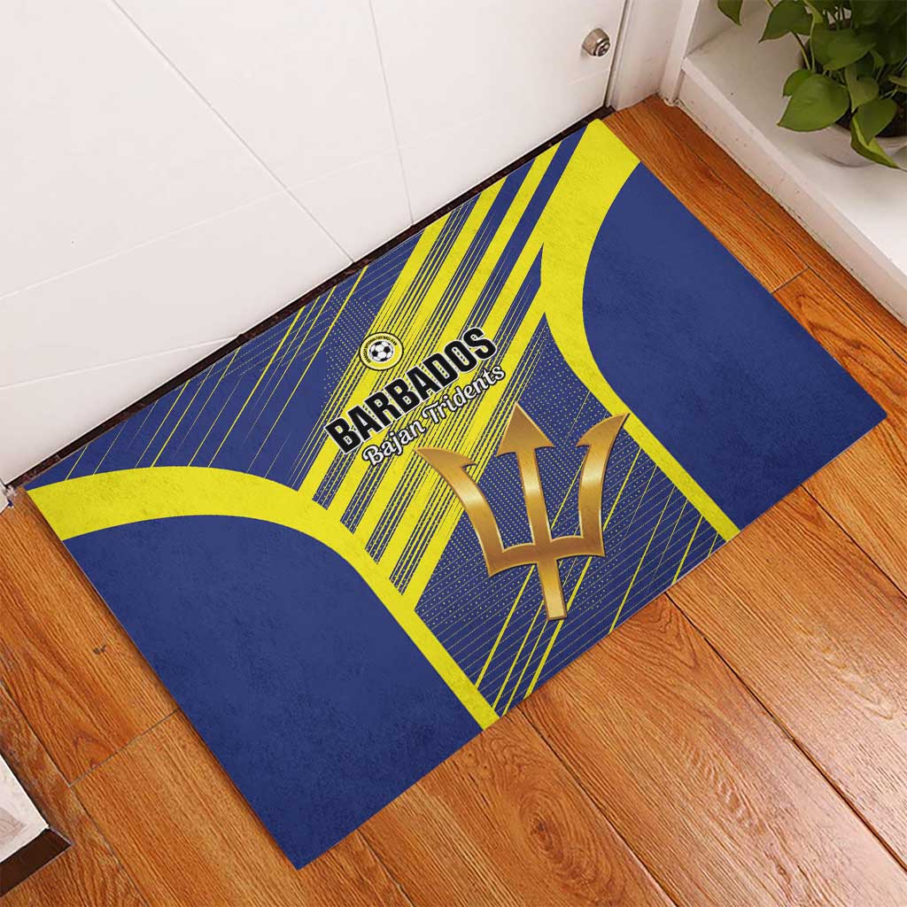 Barbados Football Rubber Doormat Go Champions Bajan Tridents