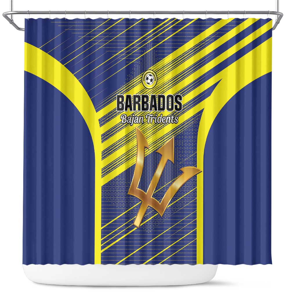 Barbados Football Shower Curtain Go Champions Bajan Tridents