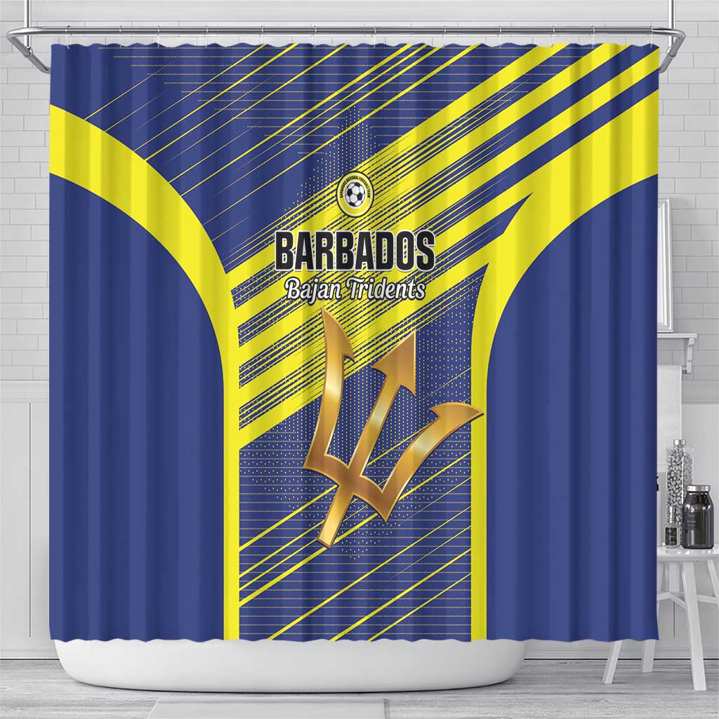 Barbados Football Shower Curtain Go Champions Bajan Tridents
