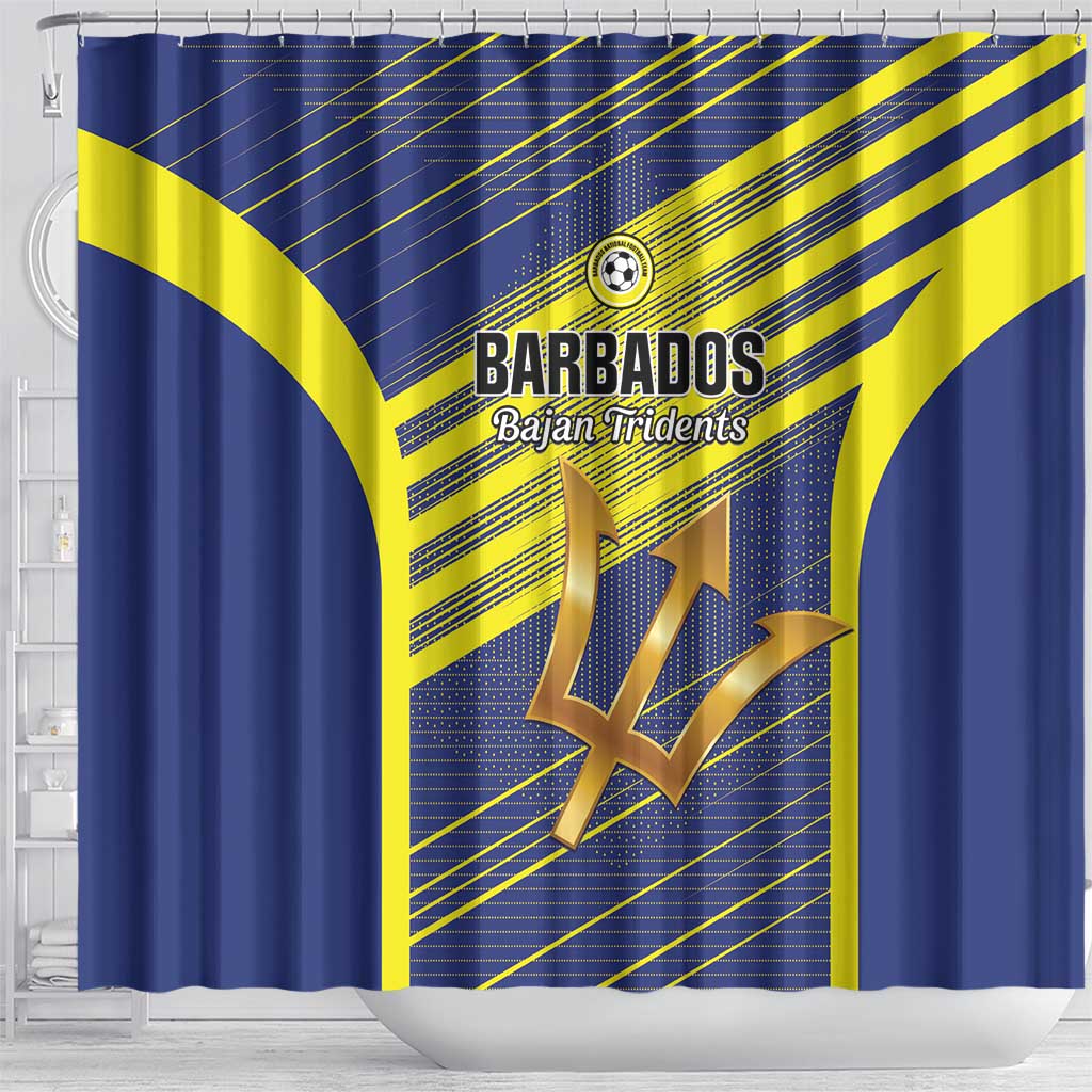Barbados Football Shower Curtain Go Champions Bajan Tridents