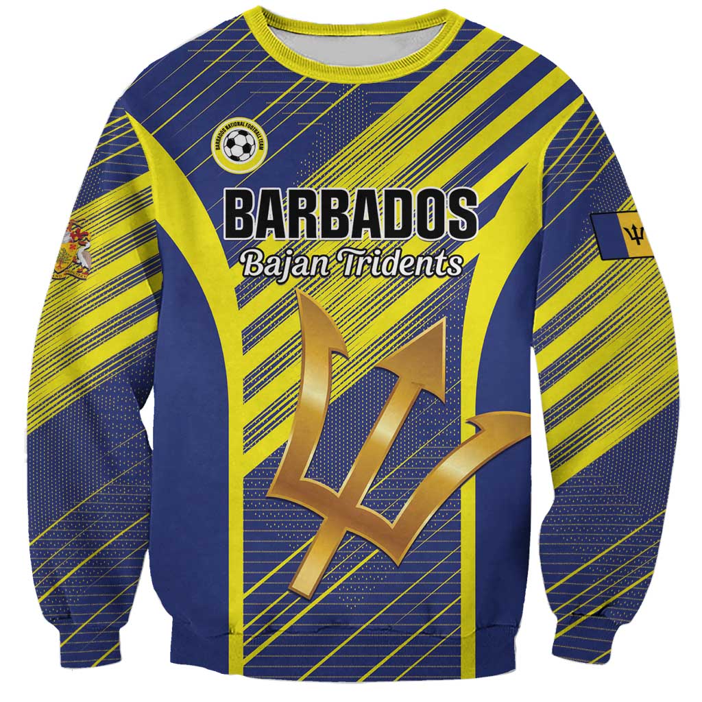 Custom Barbados Football Sweatshirt Go Champions Bajan Tridents