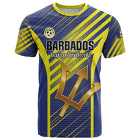 Custom Barbados Football T Shirt Go Champions Bajan Tridents