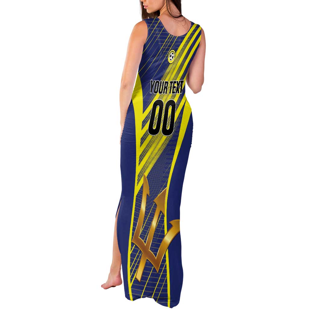 Custom Barbados Football Tank Maxi Dress Go Champions Bajan Tridents