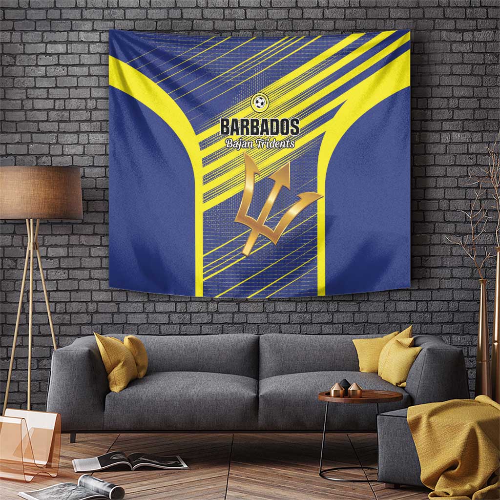 Barbados Football Tapestry Go Champions Bajan Tridents
