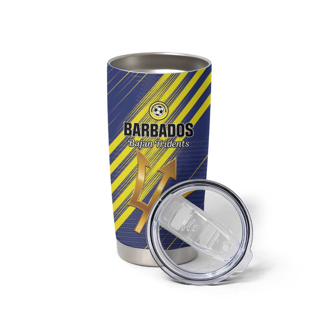 Custom Barbados Football Tumbler Cup Go Champions Bajan Tridents